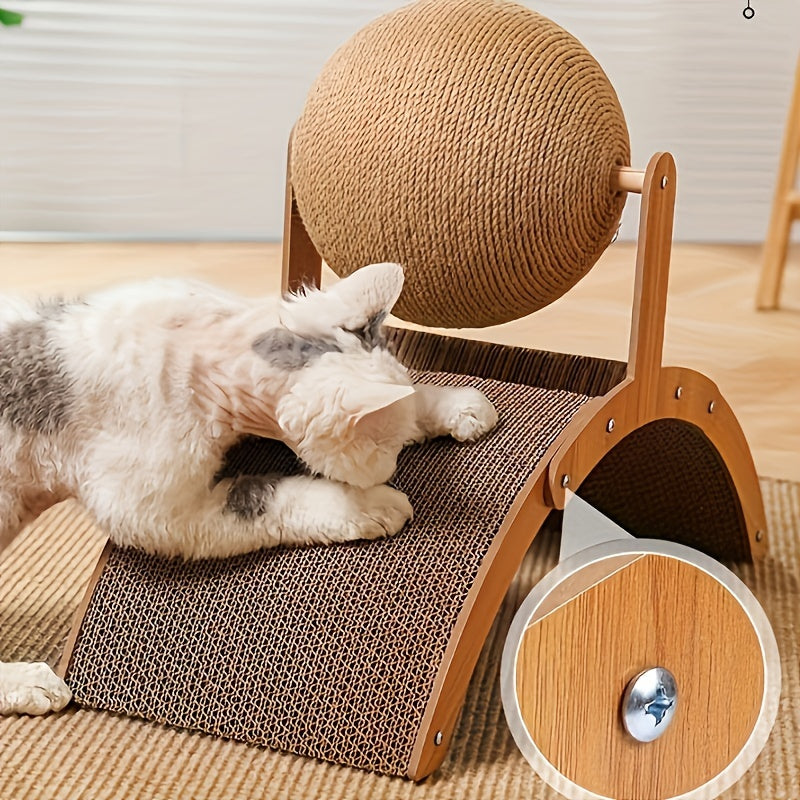 Sisal Cat Scratching Ball, Cat Scratcher Toy, Cat Scratch Board, Wear Resistant Indoor Cats Toy, Interactive Pet Toy-Valentines day