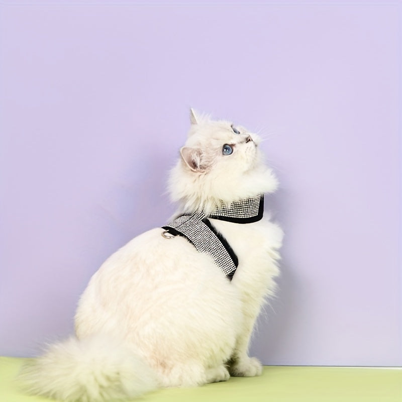 No Pull Pet Harness For Dogs, Bling Rhinestone Soft Dog Harness, Escape Proof Dog Vest Harness For Outdoor Walking Jogging