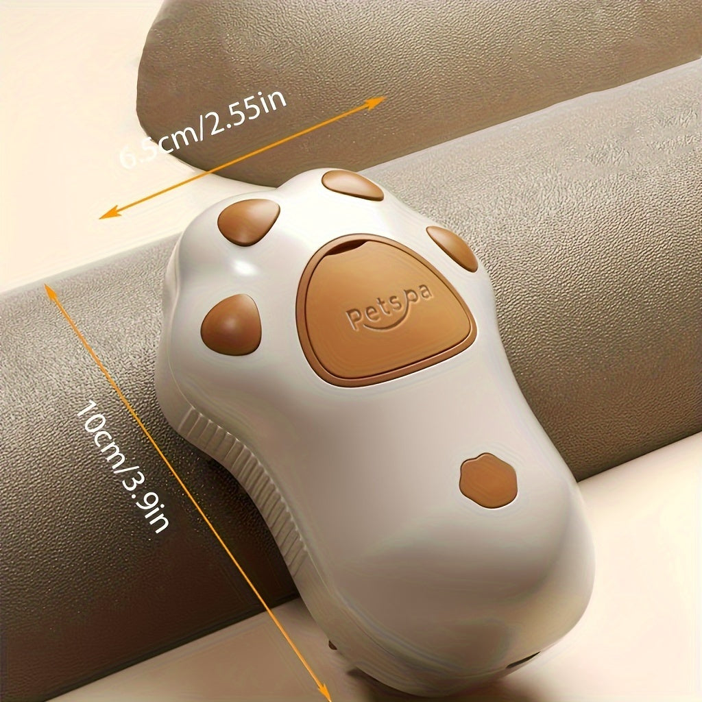 3-in-1 Self-Cleaning Steam Cat Brush - USB Rechargeable Pet Grooming Tool with Comfort Massage, Hair Removal & Nail Trimming Features for Cats and Dogs, Paw-Shaped Silicone Bristles