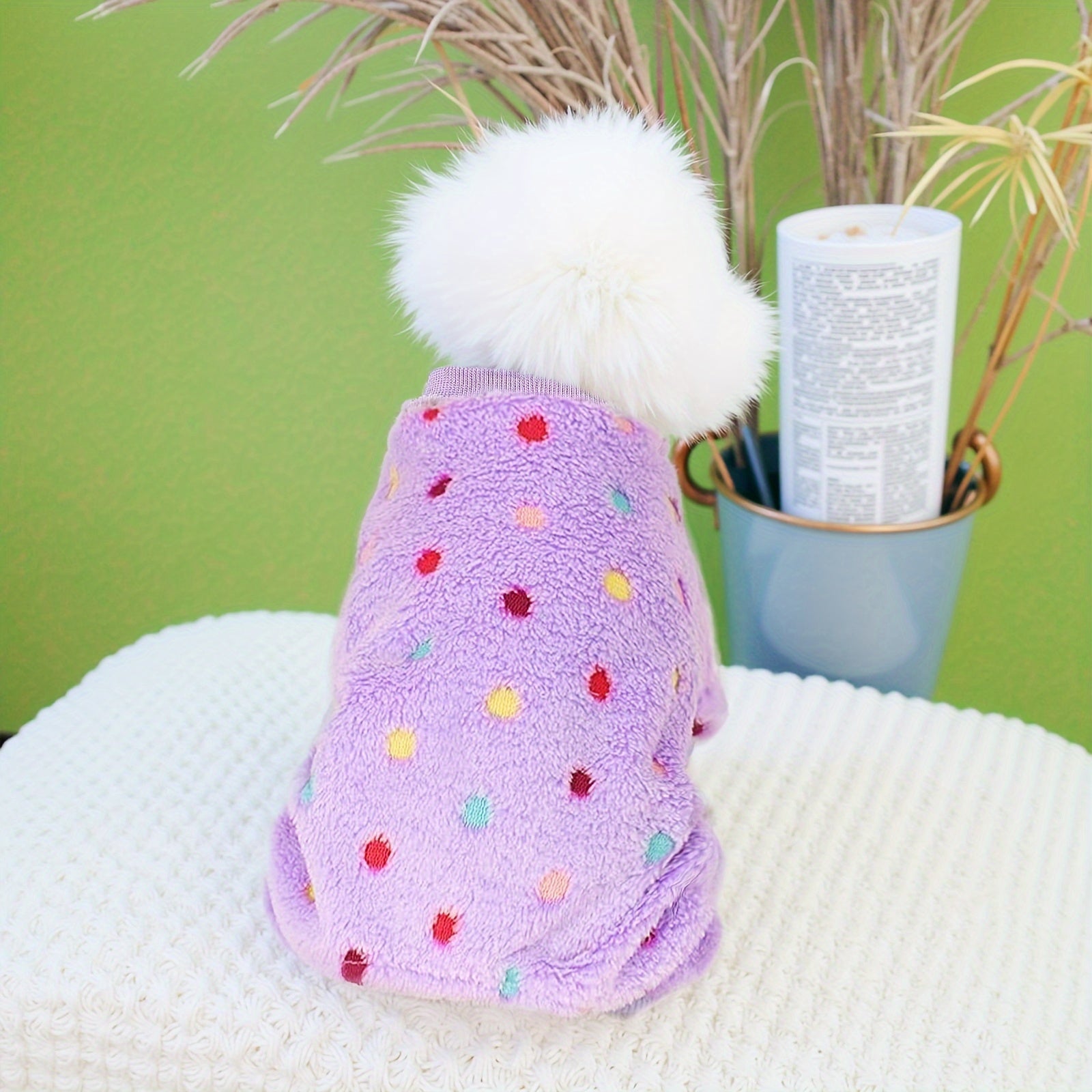 Extra Small Dog Pajamas, Soft & Stretchy 4 Legs Dog Sweater Jumpsuit, Cute Fall Winter Dog Onesies Pet Apparel Outfits for Chihuahua Yorkie