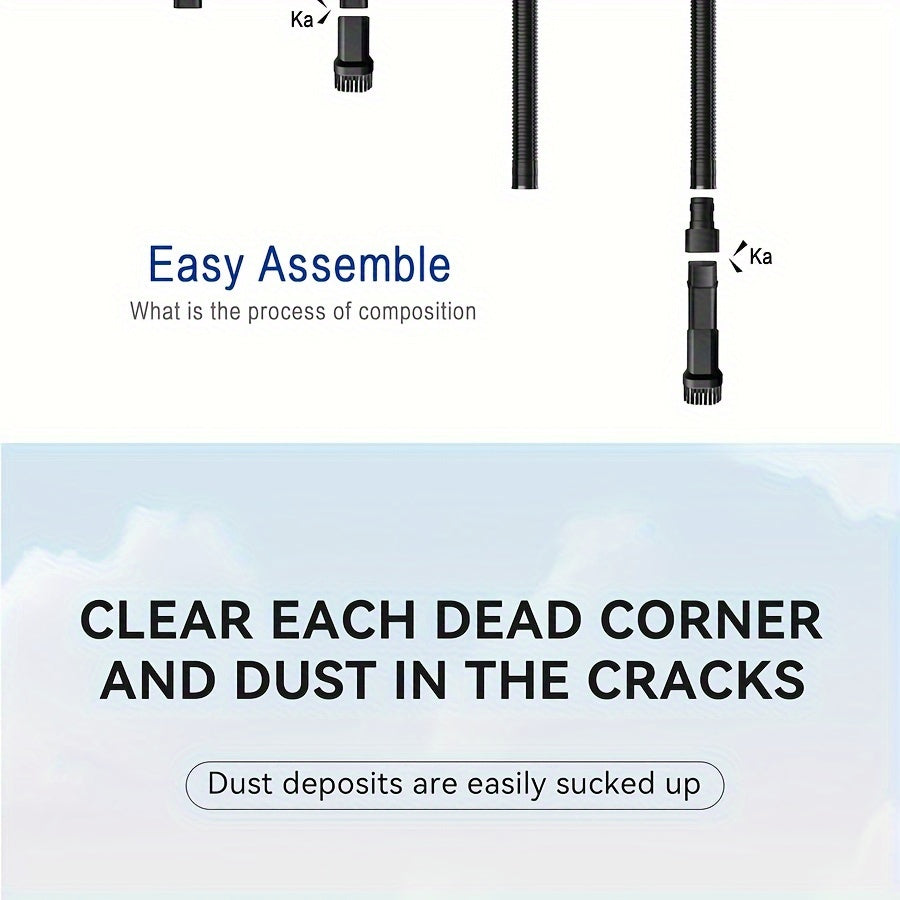Car Vacuum Cleaner 5000pa Strong Suction, Powerful Handheld Wireless Vacuum Cleaner, USB Charging Long Working, Car Accessories For Men Women, Suitable For Cars, Homes, Offices, Pet Hair Cleaning