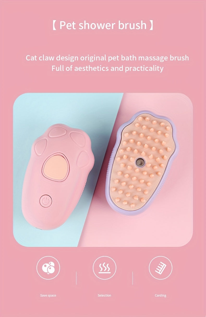 3 In 1 Self-cleaning Massage Combs, Pet Grooming Brush For Cats, Pet Steam Brush USB Charging Cat Comb, Undercoat Hair Removal Comb, Pet Care Electric Spray Massage Cat And Dog Remove Tangled And Loose Hair