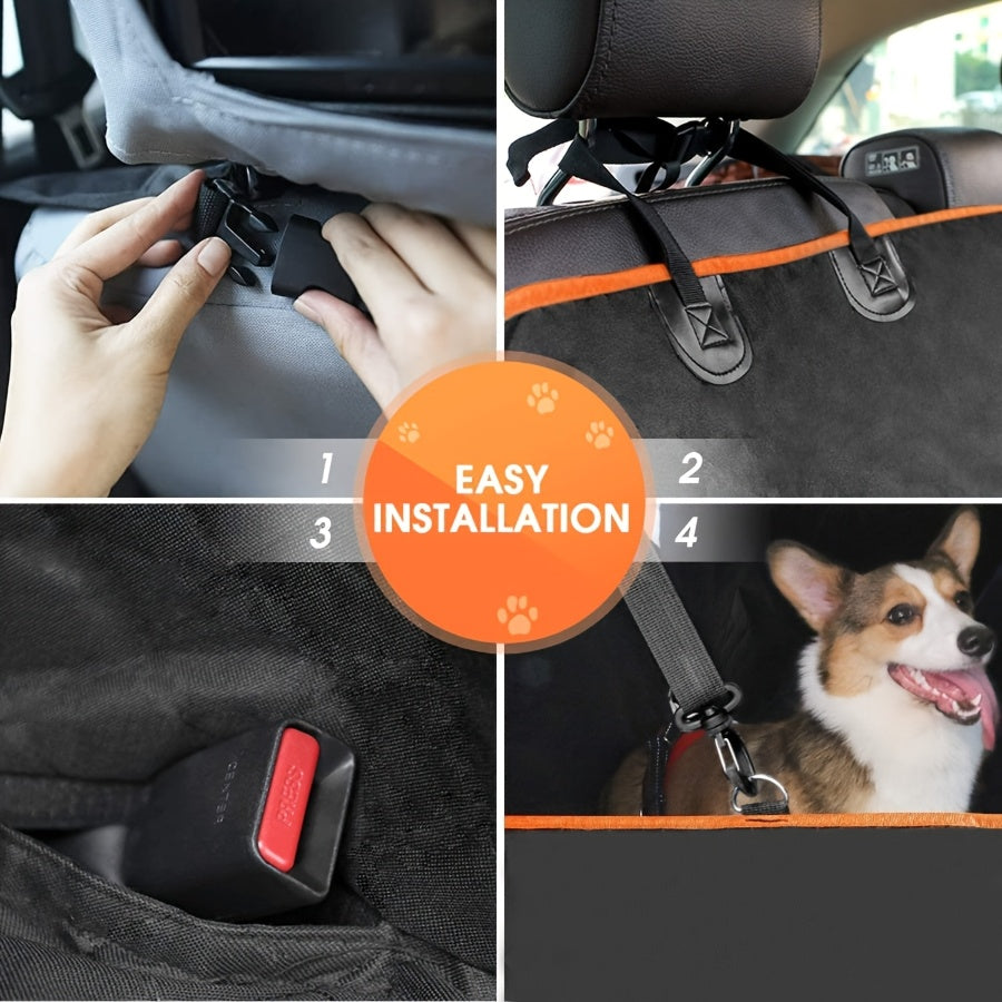 Dog Seat Cover, Waterproof Hammock, Durable And Soft Pet Backrest Cover, Suitable for Cars, Trucks, And SUVs, Travel With Pets, Snug Fit, Durable Cover, Heavyduty Material, Car Hammock, Dog Lovers, Suv Drivers