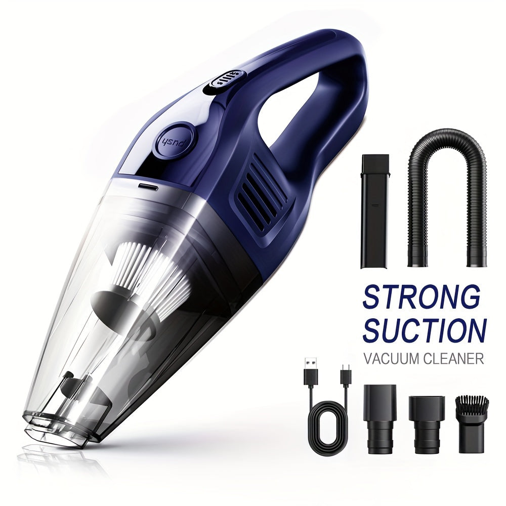 Car Vacuum Cleaner 5000pa Strong Suction, Powerful Handheld Wireless Vacuum Cleaner, USB Charging Long Working, Car Accessories For Men Women, Suitable For Cars, Homes, Offices, Pet Hair Cleaning