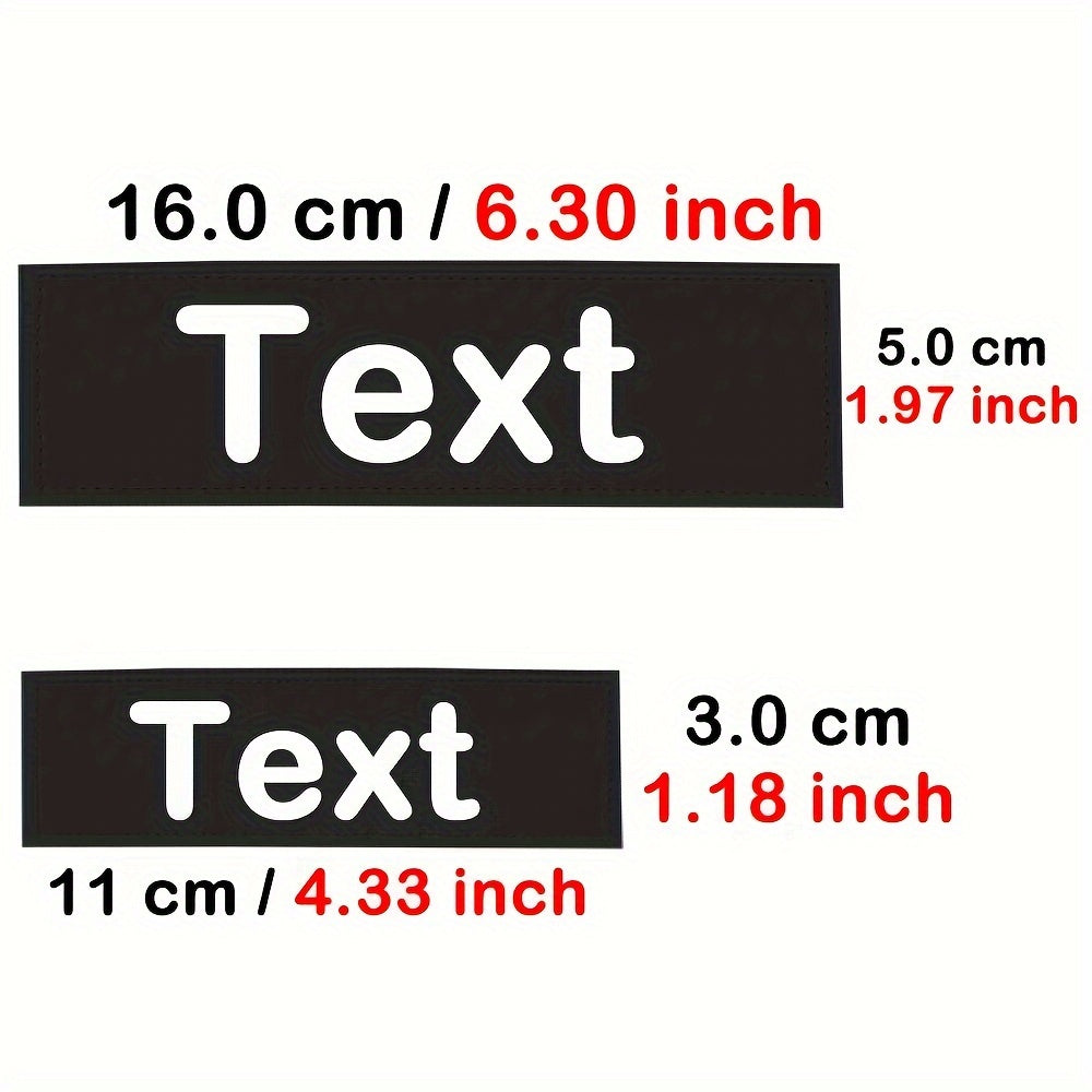 2 PCS/lot Personalized Dog Name ID Tag Pet Harness Custom Labels Removed Stickers ID Dog Chest Strap Vest Collar Patches