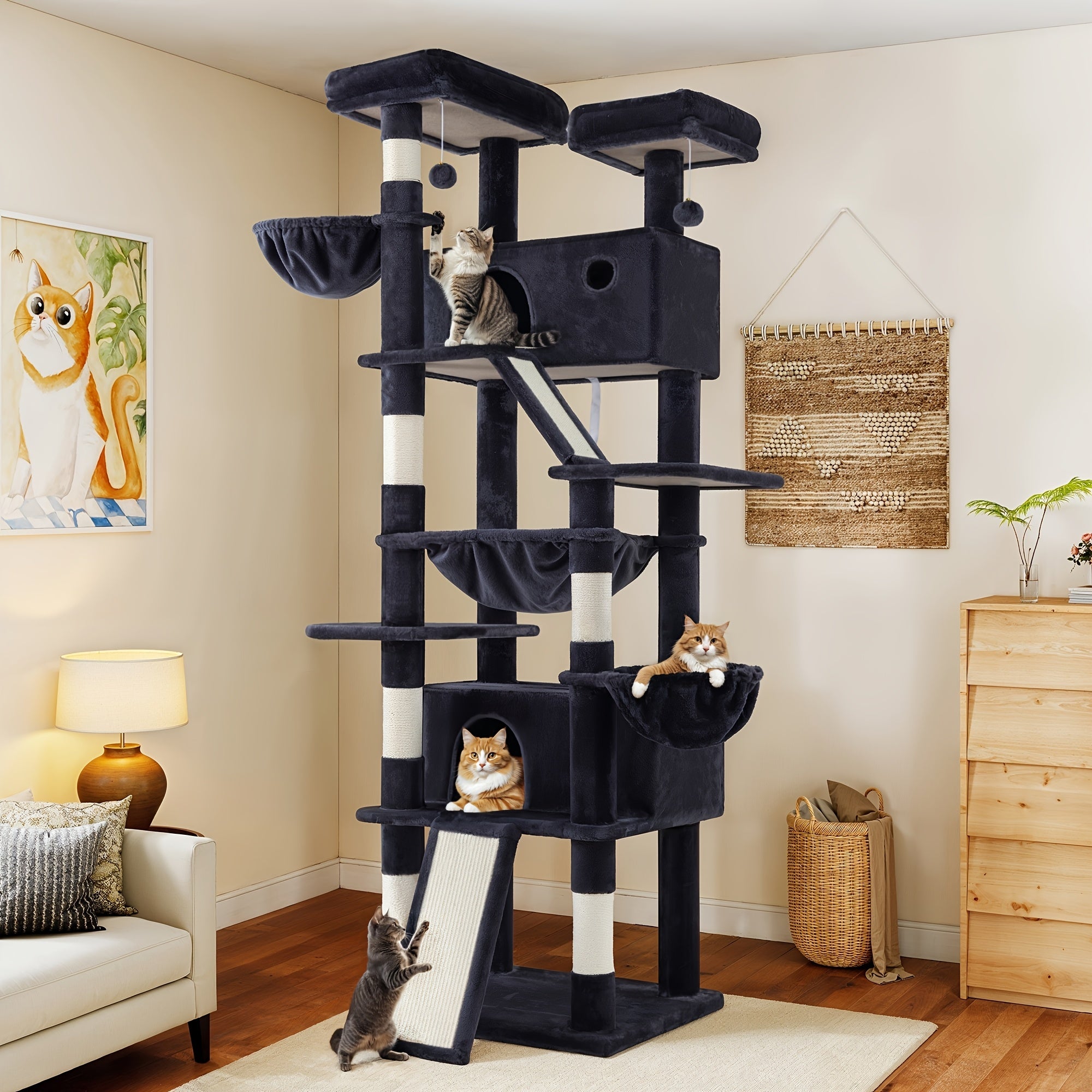 Multi-Level Cat Tree Tower for Indoor Cats