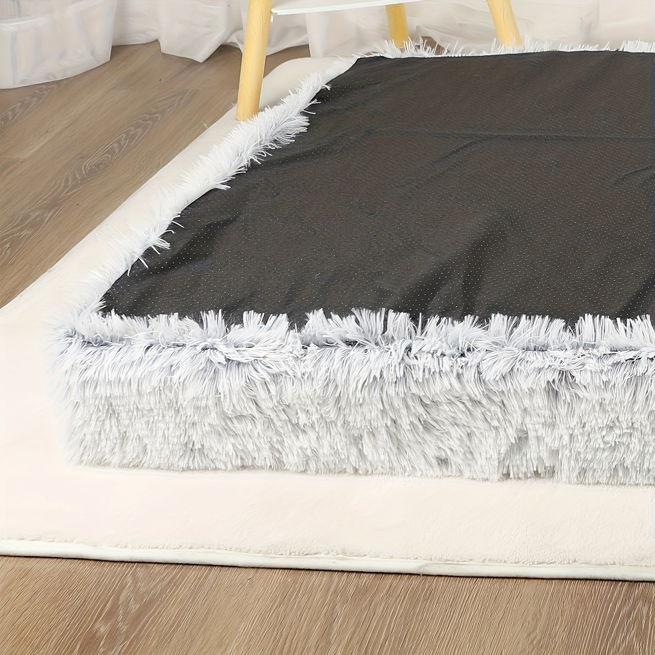 1pc Plush Rectangular Dog Bed