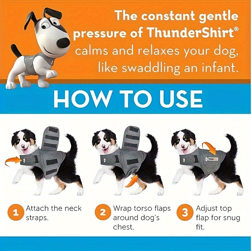 OCHAPA Calming Dog Anxiety Jacket - Warm, Cozy, and Comforting Vest for Reducing Stress and Anxiety in Pets