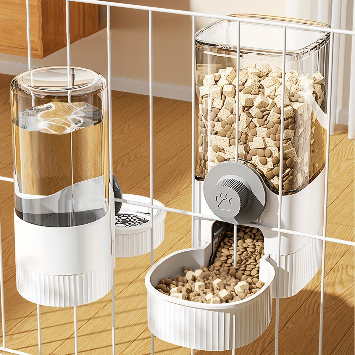 40.58oz Large Capacity Hanging Pet Feeder and Water Dispenser, Suitable for Rabbits, Cats, Dogs, and Other Pets