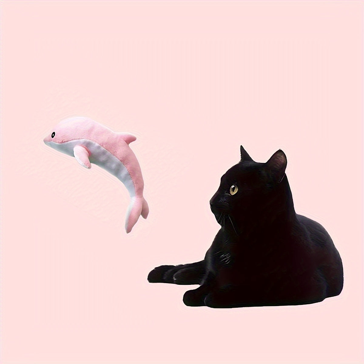 1pc Couple'S Dolphin Plush Toy - Soft and Durable Fabric Pet Toy for Interactive Play, Medium Breed Recommendation, Uncharged, No Battery Required