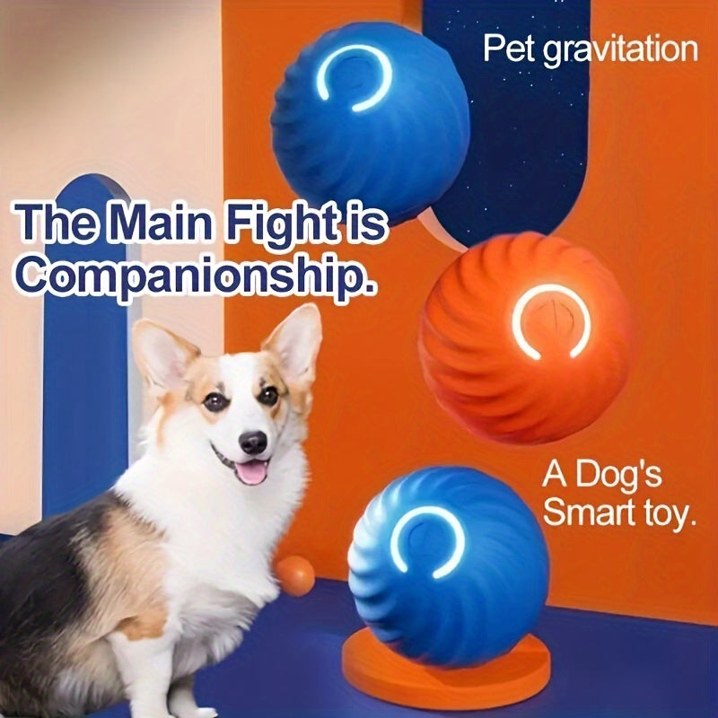 1pc Interactive Gravity Jumping Ball - Electric Self-Rolling Pet Toy with Intelligent Design, Automatic Charging, and Teeth Grinding Function for Dogs and Cats - Fun and Engaging Interactive Supplies for Pet Owners