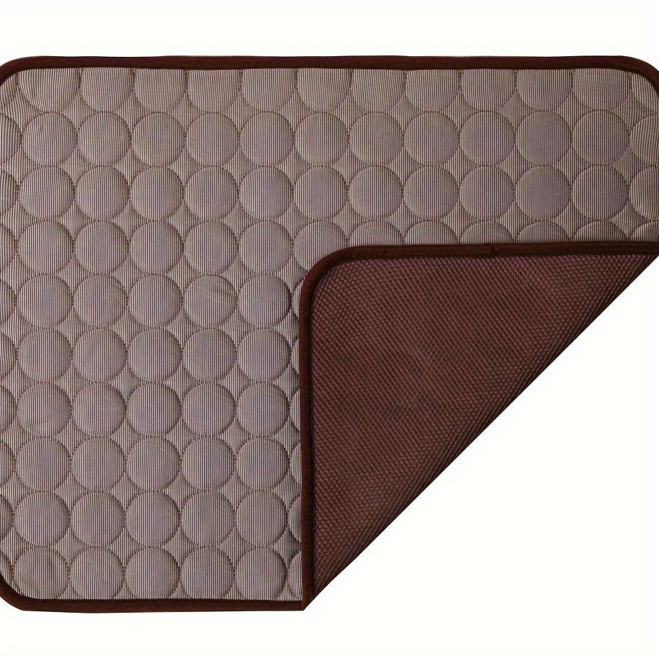 Cooling Dog Bed, Bite-Resistant Pet Mat, Breathable Ice Silk Cushion for Summer Comfort
