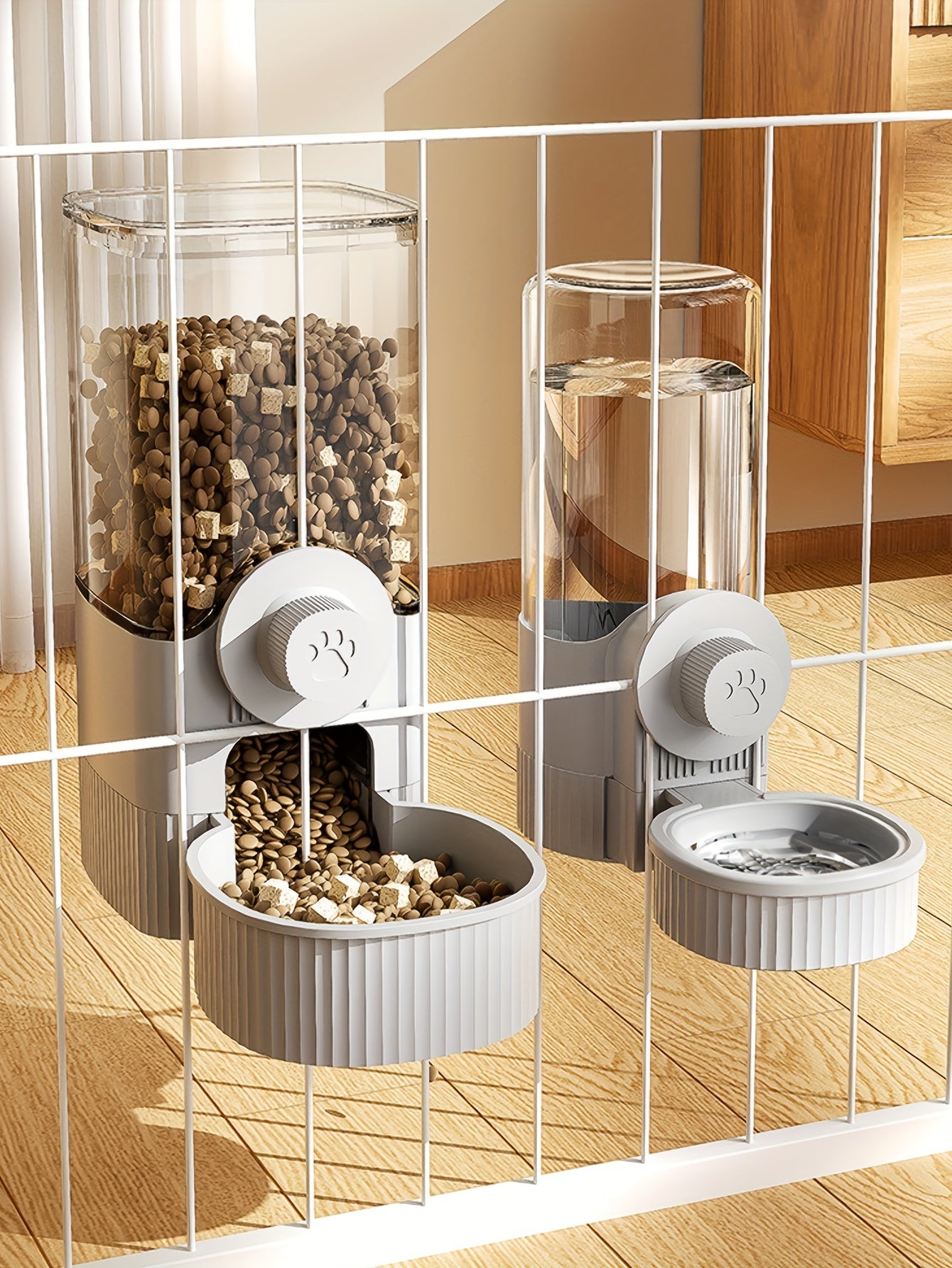 40.58oz Large Capacity Hanging Pet Feeder and Water Dispenser, Suitable for Rabbits, Cats, Dogs, and Other Pets