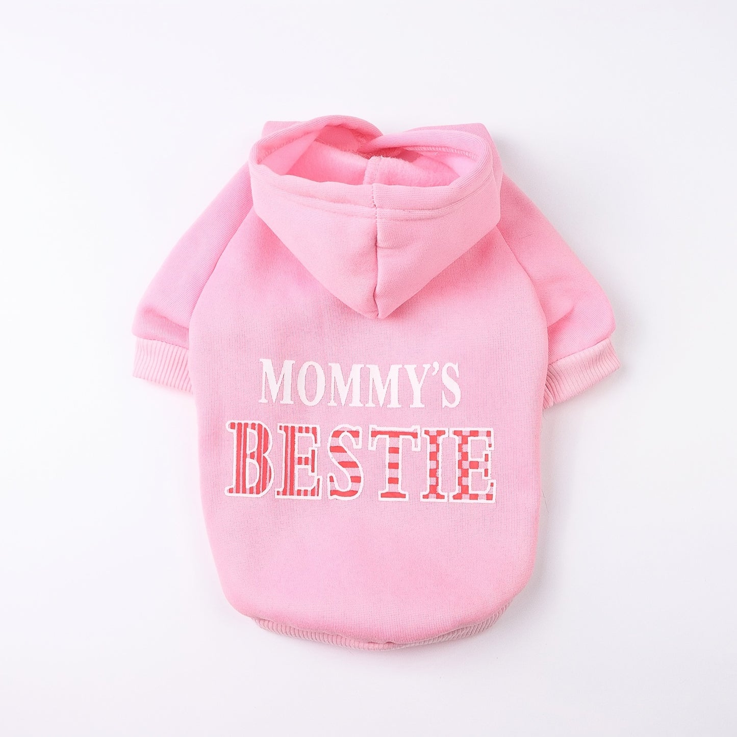 Pet Hoodie For Small & Medium Dogs, "Mommy's Boy" Pattern Dog Hoodie, Winter Pet Apparel