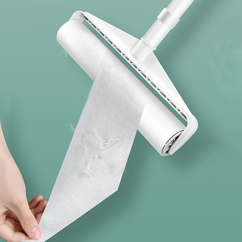 Long Bar Handle Sticky Hair Maker - 9.45inch/7.48inch Diagonal Tear Design Pet Hair Removal Roller for Sofa Carpet Dust Cleaning with Sticky Tearable Paper Brush