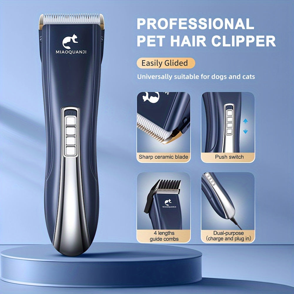 Premium Electric Pet Grooming Clippers - High-Powered & Quiet, Mini USB Charging for Dogs & Cats - Safe, Gentle, Cordless Trimmer - Professional Results at Home
