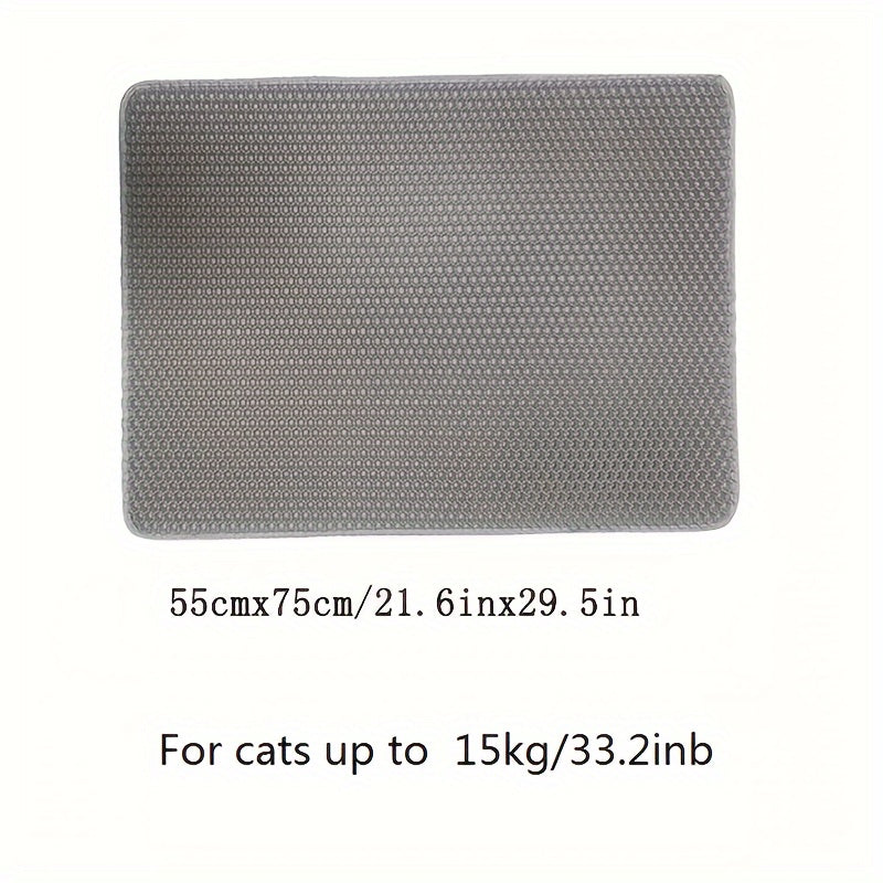 Cat Litter Mat Double-layer Cat Litter Trapping Mat Waterproof And Leak Proof Pet Toilet Mat Diaper Pad Cat Feeding Mat With Non-slip Backing