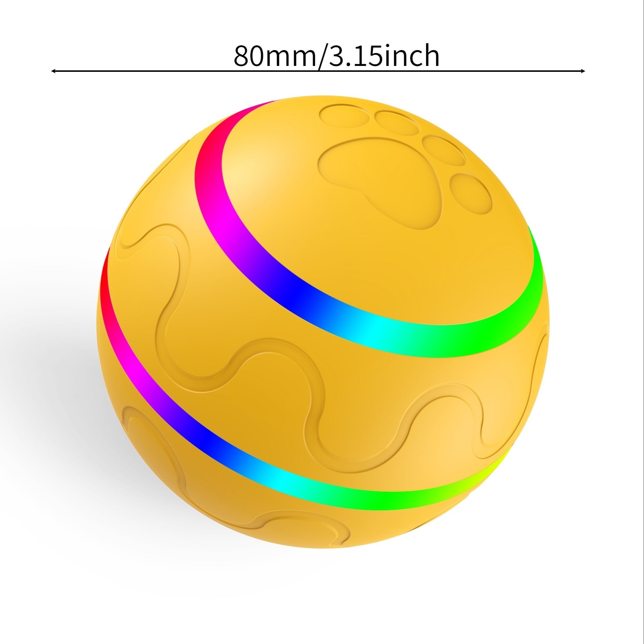 For Medium/Large Dogs Interactive Smart Pet Toy Ball with Bouncing Motion, Colorful Attraction Lights, Crazy/Normal Modes, USB Rechargeable and Remote Control