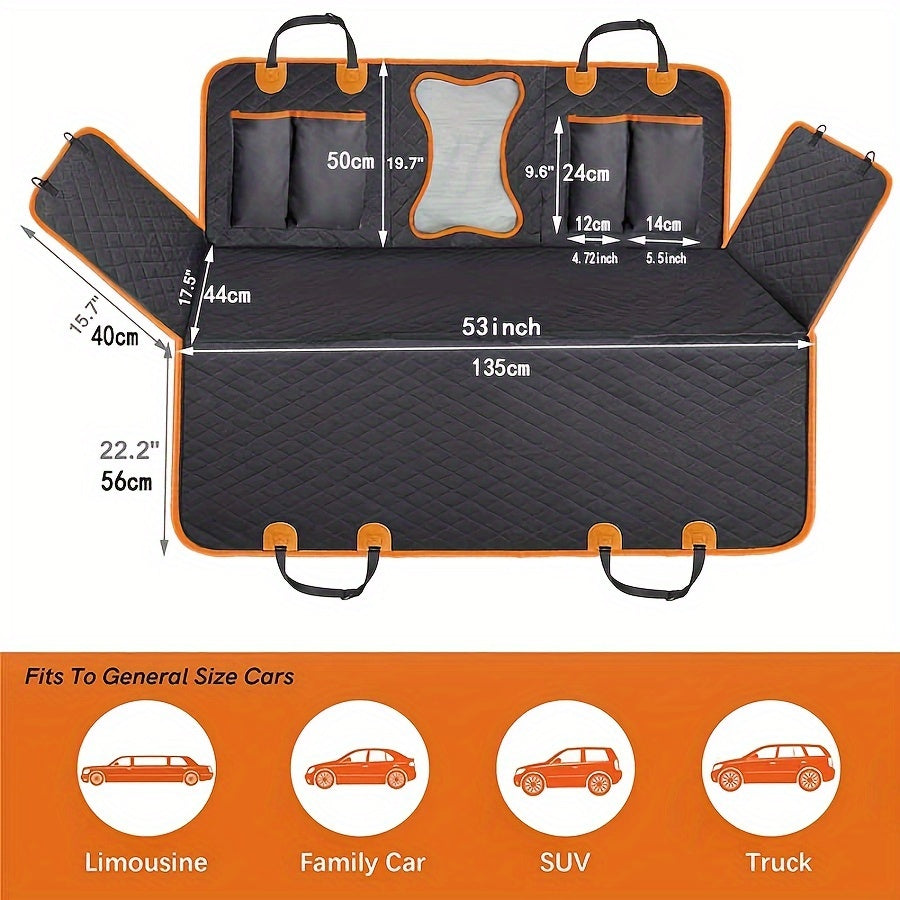Dog Seat Cover, Waterproof Hammock, Durable And Soft Pet Backrest Cover, Suitable for Cars, Trucks, And SUVs, Travel With Pets, Snug Fit, Durable Cover, Heavyduty Material, Car Hammock, Dog Lovers, Suv Drivers