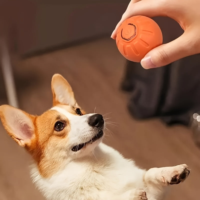 Interactive For Smart Dog Chew Ball - Durable, Automatic Rolling & Gravity-Activated PET Toy for Small to Medium Breeds, USB Rechargeable