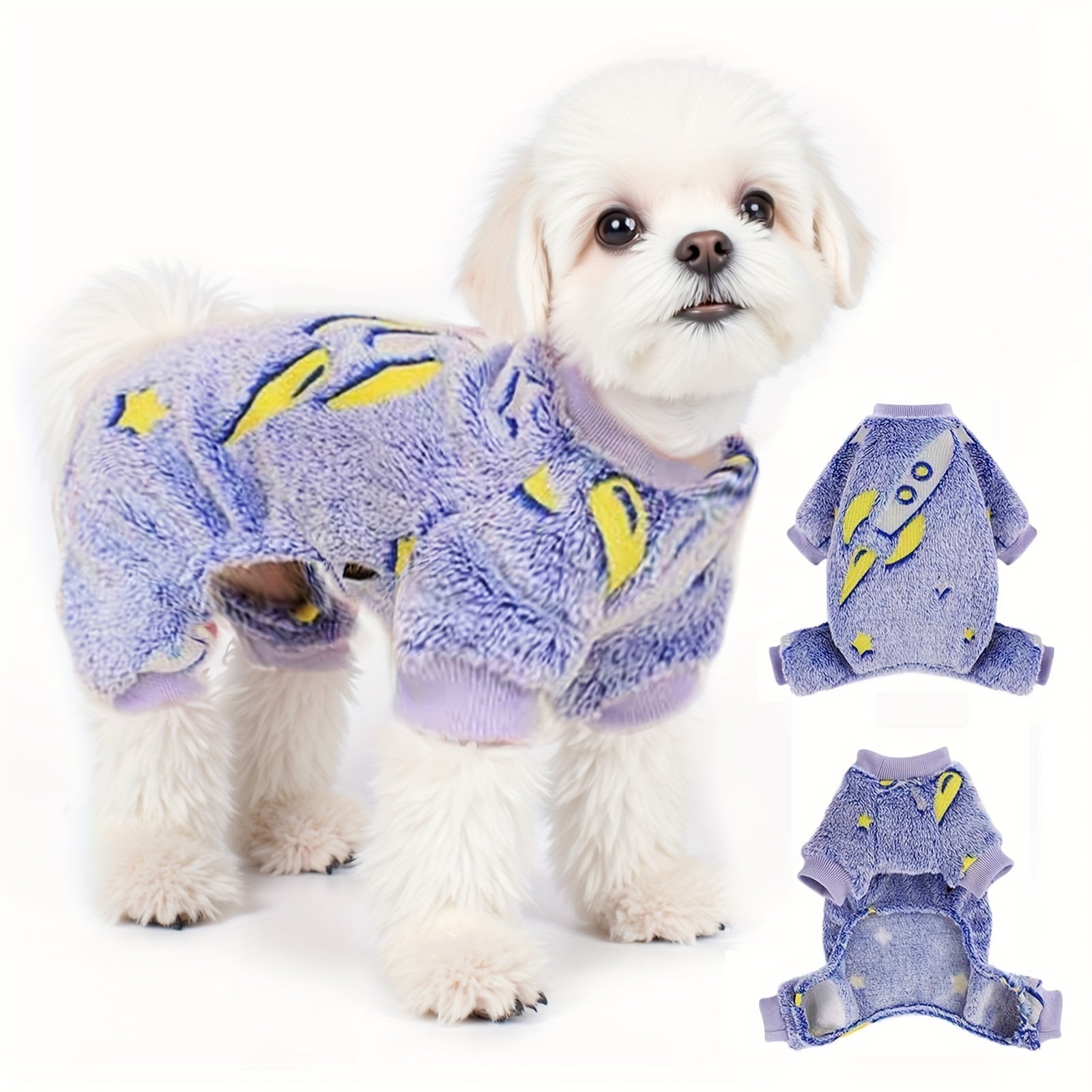 Dog Pajamas For Small Dogs, Fall Winter Dog Pjs Cute Extra Small Puppy Clothes, 4 Legs Dog Sweater Jumpsuit, Soft & Stretchy Dog Onesies Pet Apparel Outfits For Chihuahua Yorkie Cat