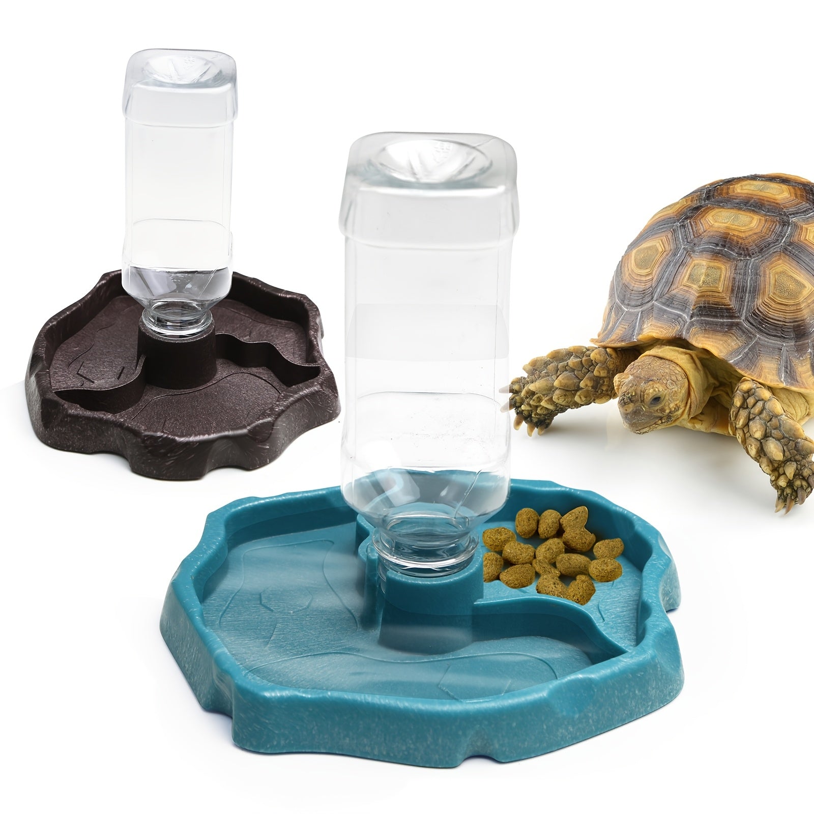 2-in-1 Small Pet Feeding & Watering Bottle - Durable PP Material, Ideal for Rabbits, Hamsters, Chicks, Kittens, and Turtles - Green with Clear Plastic Dispenser