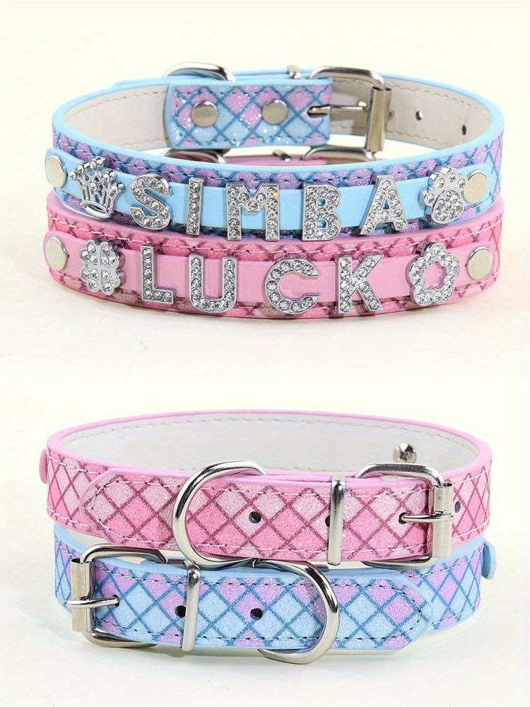 Personalized Small Dogs Chihuahua Collar with Bling Rhinestone Puppy Dog Collars Custom Cat Necklace Free Name Charms Pet Accessories
