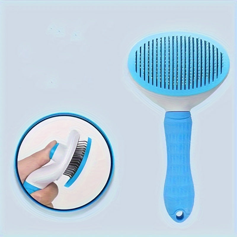 1pc/2pcs Pet Grooming Tools, One-Click Hair Removal Cat & Dog Comb, Pet Hair Detangler For Shedding And Cleaning, Float Hair Cleaner For Cats And Dogs