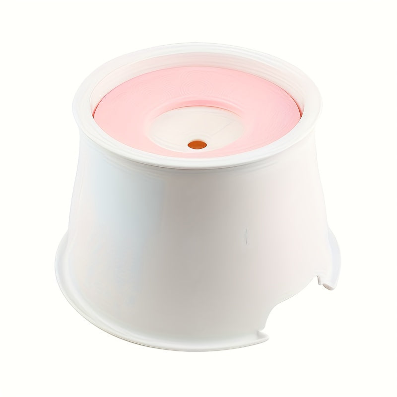 1pc Floating Spill-Proof Pet Water Bowl for Dogs & Cats - Anti-Splash Design, Durable Plastic, Large Capacity Easy-Clean Water Dispenser for Wet & Dry Food Areas, Sleek Pet Accessories, Easyclean Material