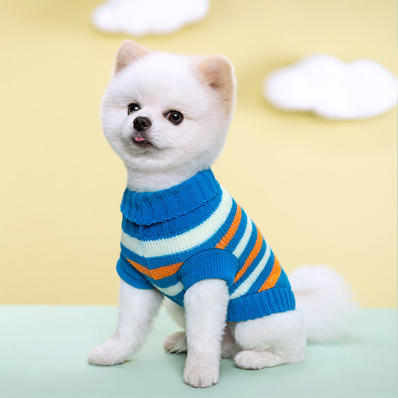 Adorable Striped Sweater for Toy and Small Dogs, Cats - Warm, Cozy, and Soft Autumn and Winter Apparel for Pets - Perfect for Outdoor Play and Indoor Relaxation