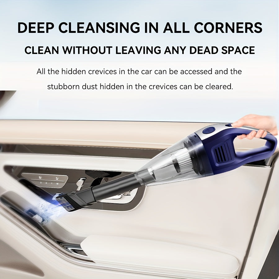 Car Vacuum Cleaner 5000pa Strong Suction, Powerful Handheld Wireless Vacuum Cleaner, USB Charging Long Working, Car Accessories For Men Women, Suitable For Cars, Homes, Offices, Pet Hair Cleaning