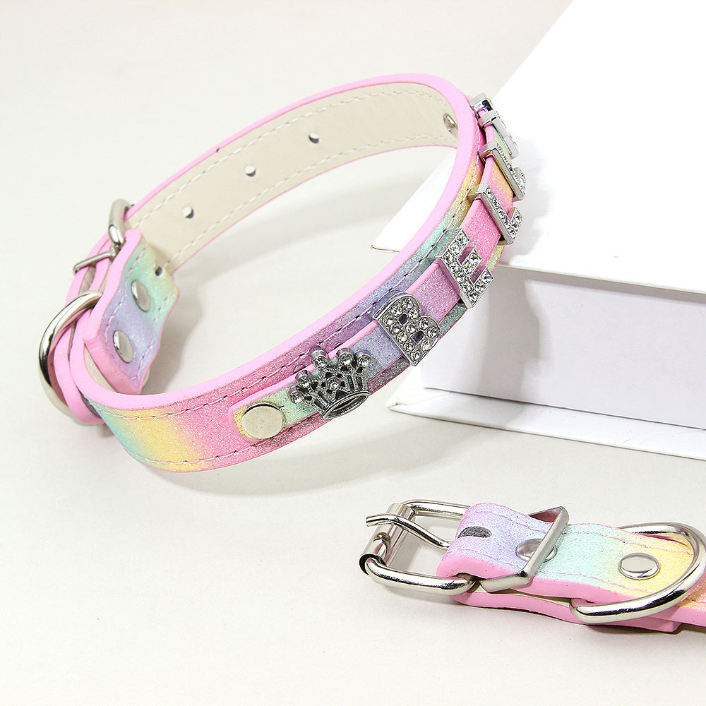 Personalized Small Dogs Chihuahua Collar with Bling Rhinestone Puppy Dog Collars Custom Cat Necklace Free Name Charms Pet Accessories