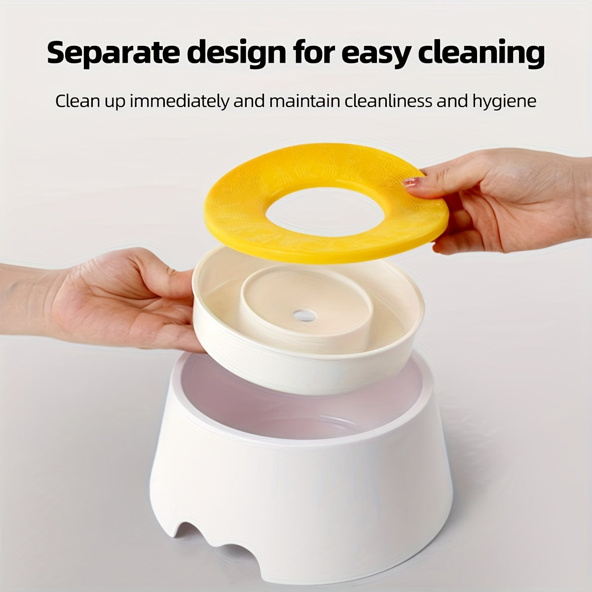 1pc Floating Spill-Proof Pet Water Bowl for Dogs & Cats - Anti-Splash Design, Durable Plastic, Large Capacity Easy-Clean Water Dispenser for Wet & Dry Food Areas, Sleek Pet Accessories, Easyclean Material