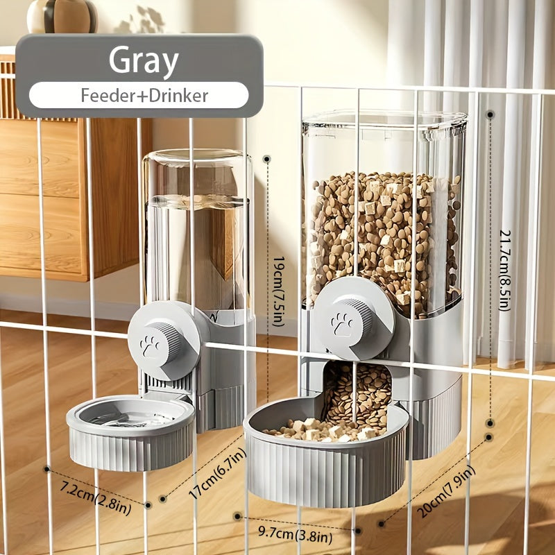 40.58oz Large Capacity Hanging Pet Feeder and Water Dispenser, Suitable for Rabbits, Cats, Dogs, and Other Pets