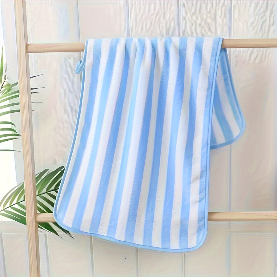 Ultra-Soft Coral Velvet Pet Towel - Striped, Absorbent Bath & Grooming Cloth For Dogs And Cats Dog Bath Accessories Pet Grooming Hammock
