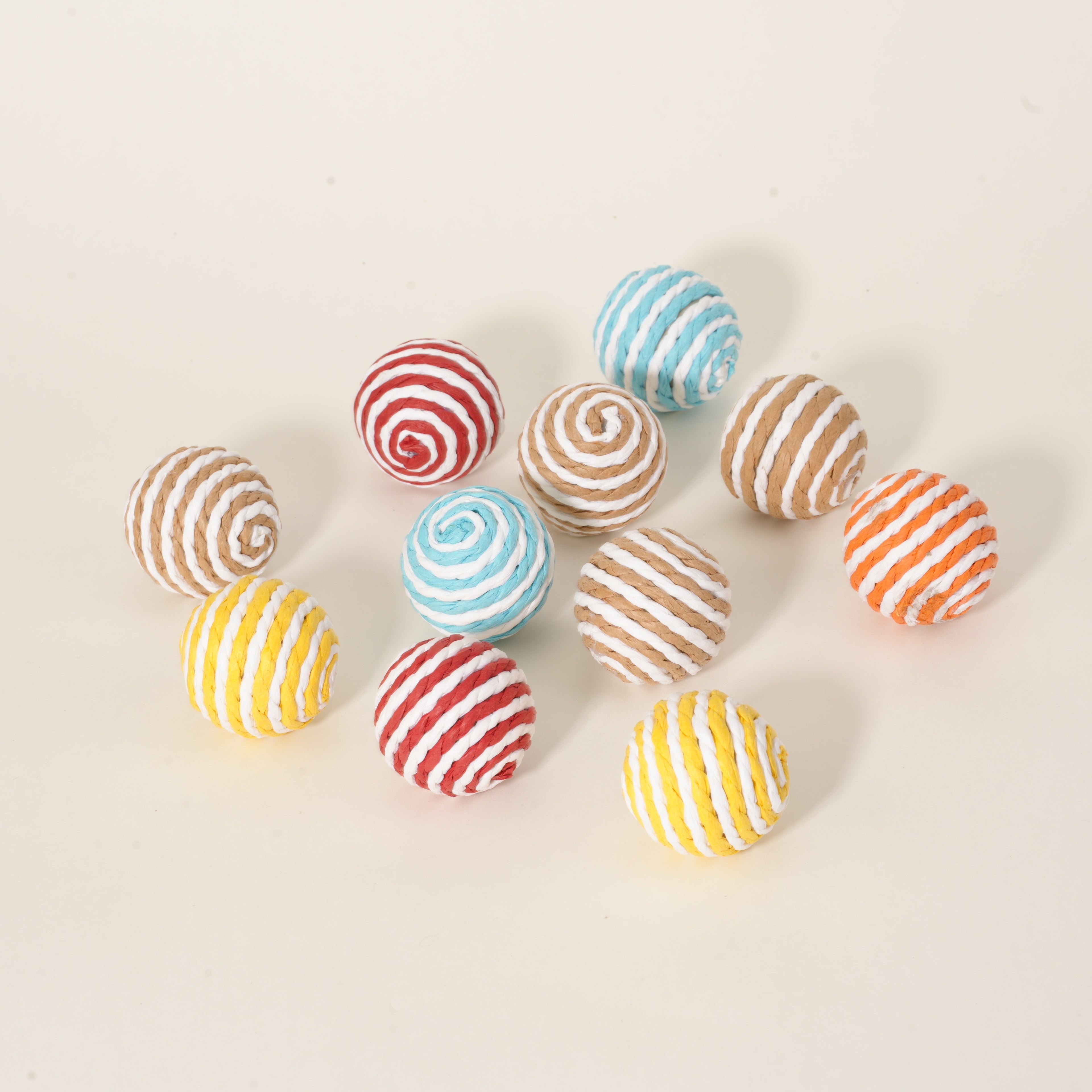 3pcs Interactive Sisal Cat Scratch Ball - Durable Pet Toy For Chasing, Biting, And Scratching