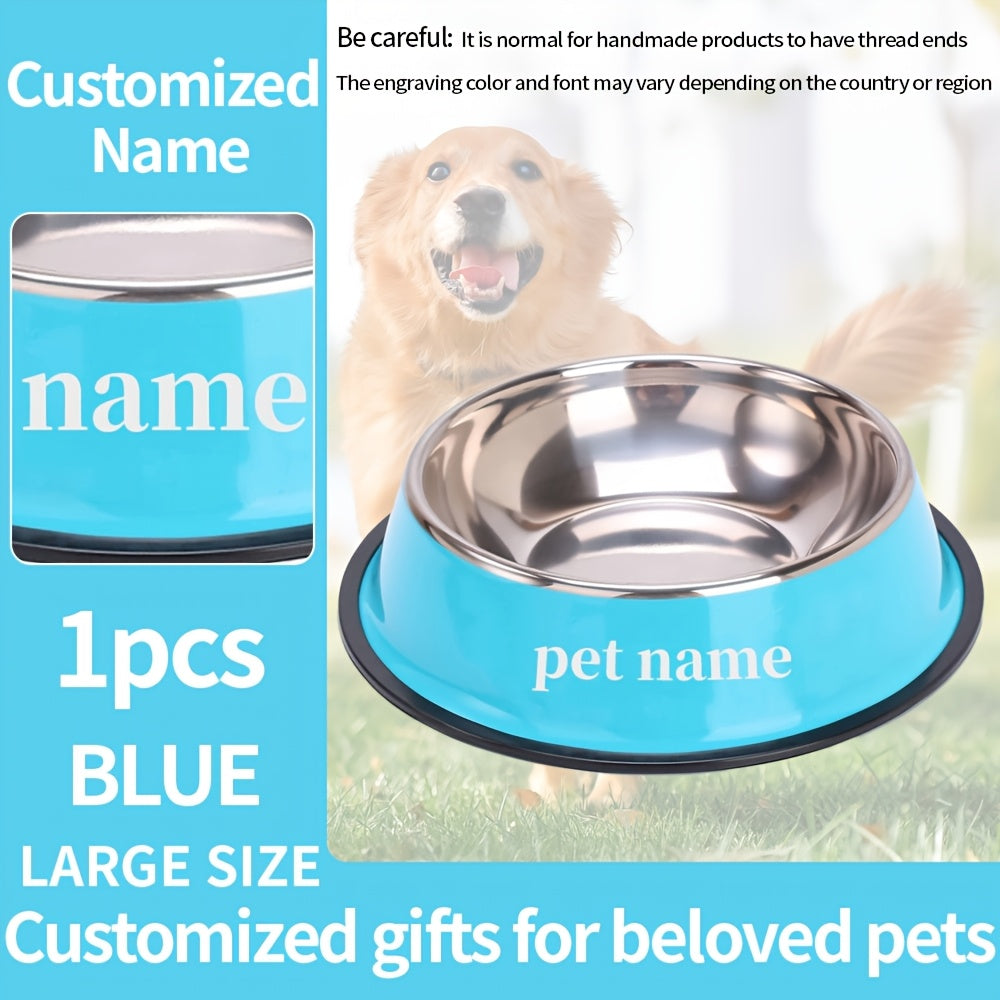 Pawfect Pets Stainless Steel Pet Bowl - Durable, Non-Slip, Spill-Proof, and Easy-to-Clean Dog & Cat Feeder for Food and Water - Personalized Memorial Gift with Custom Engraving for Pet Lovers