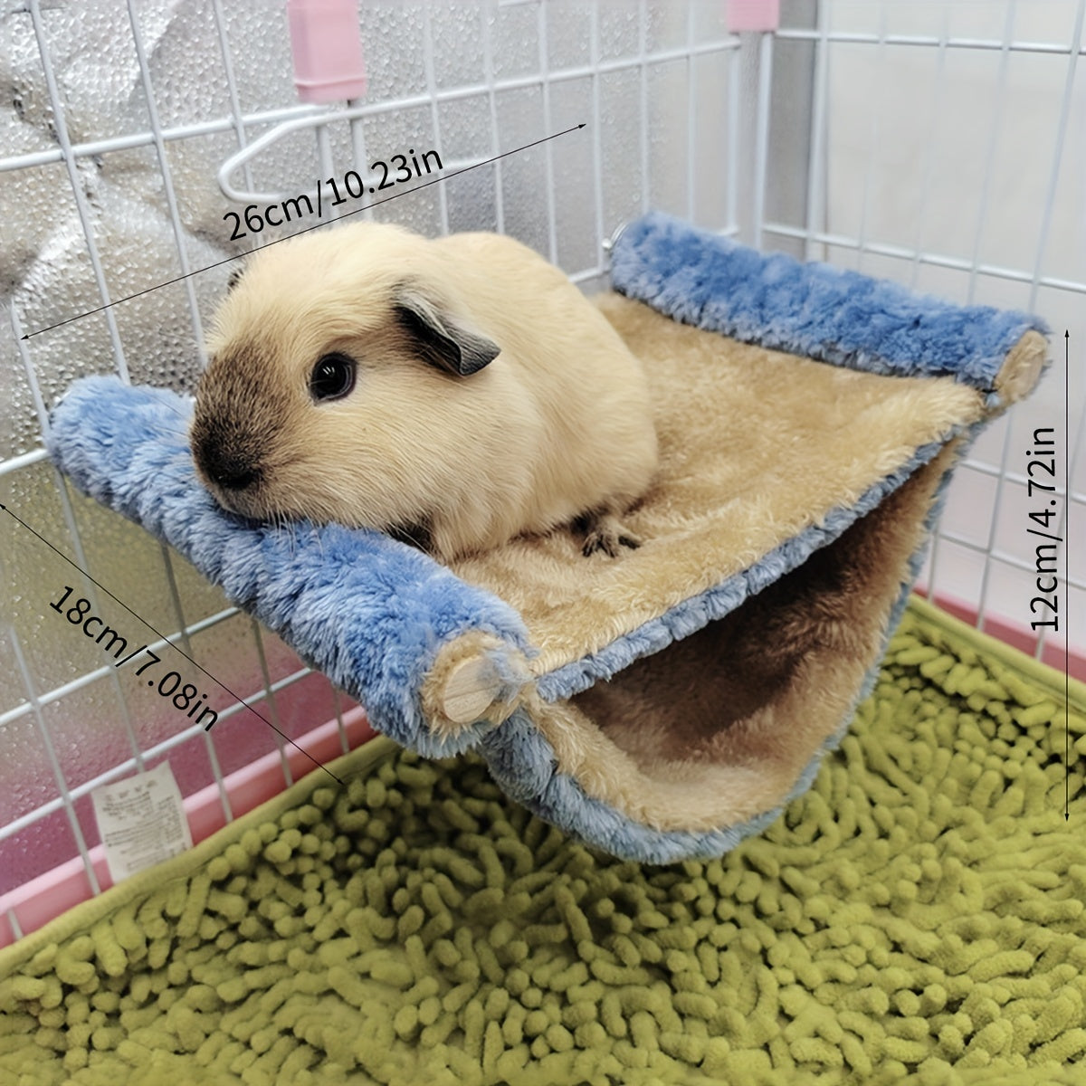 Double Layer Winter Warm Rat Hammock - Cozy Hanging Nest Bed for Guinea, Rats, And Chinchillas - Cage Accessories for Small Pets