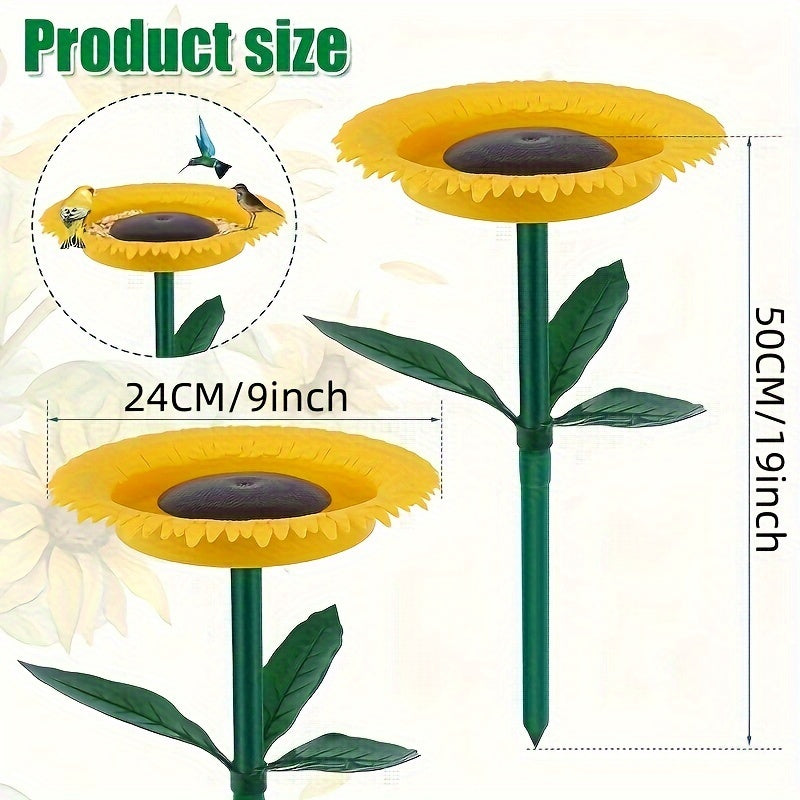 Sunflower Bird Feeder for Outdoor Garden - Durable PP Material, Perfect for Festive Yard Decor & Attracting Birds