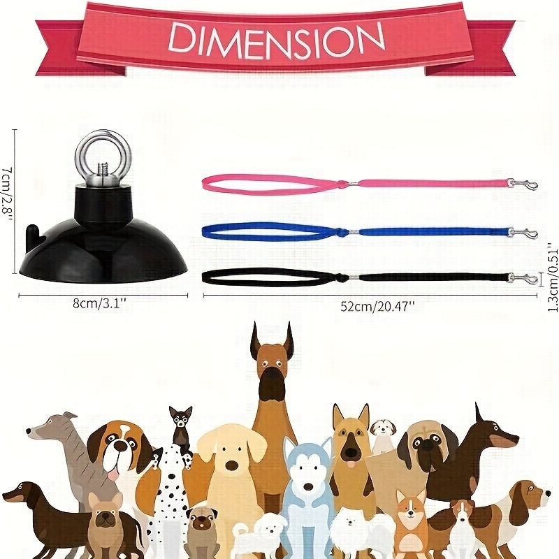 A Set of Suction Cup Restraints for Dog Bathing, Designed for Grooming Tubs to Secure Pets During Baths - Suitable for Cats And Dogs of All Sizes.