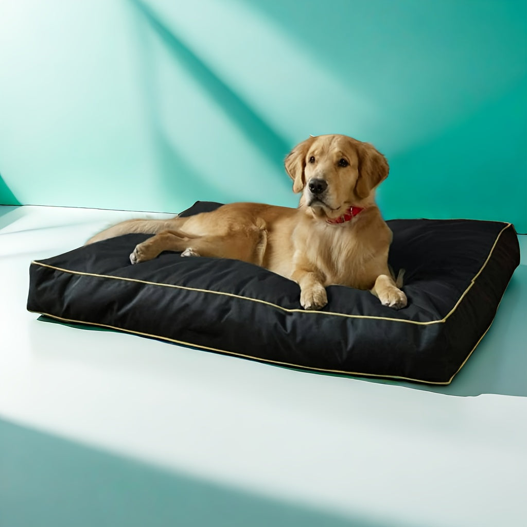 Waterproof Durable Oxford Fabric Dog Bed Cover Replacement, Washable Removable Zippered Pet Bed Mattress Protector for Small to Medium Dogs - Rectangle Shape, Nylon Material (Cover Only)