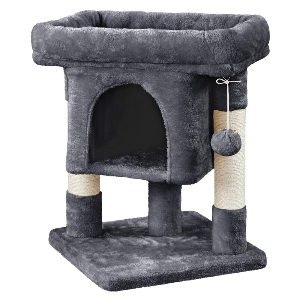 Costoffs 23.5in Cat Tree Tower, 2-Level Cat Condo with Sisal-Covered Scratching Posts, Cozy Pet Furniture, Halloween Cat Furniture for Indoor Kittens and Cats