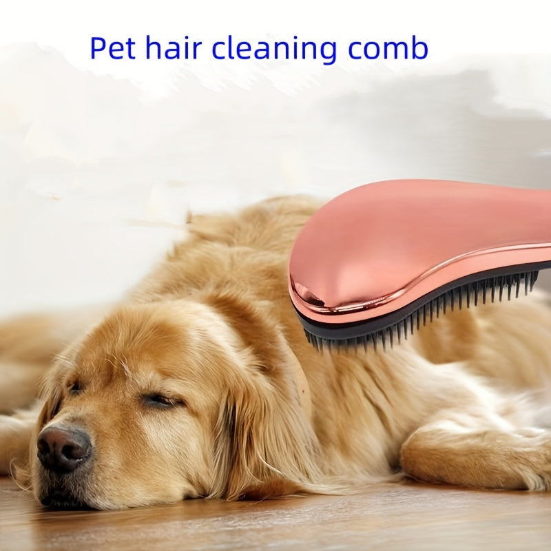 Pet Grooming Brush for Dogs and Cats: Shed & Depilatory Bottom Rake Comb for Effective Hair Removal and Detangling