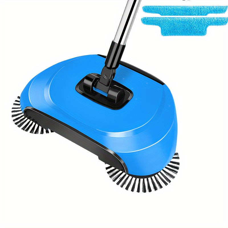 1set, 3 In 1 Multifunctional Hand Push Sweeper, Vacuum Cleaner, Hand Push Sweeping And Moping Machine, To Remove Garbage, Pet Hair And Dust, Dry And Wet Use, Suitable For Hardwood Ceramic Tiles, With 1/2/5/10 Cloth, Cleaning