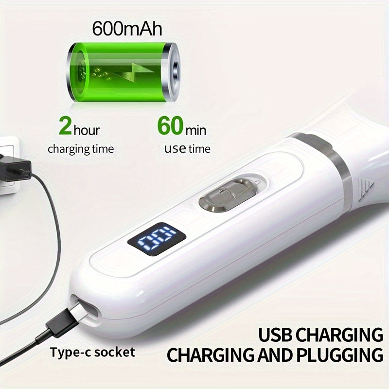 Rechargeable Pet Grooming Clipper Kit, Electric Dog Hair Trimmer with Multiple Attachments and Cleaning Brush