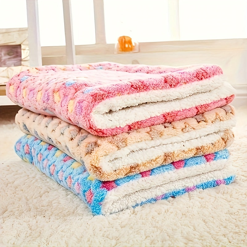 3pcs Pet Bed Set, Non-Skid Bottom, Polyester Fiber Fill, Soft Plush Cat Mat for Small Cats and Dogs, Cozy Pet Cushions for Indoor Use