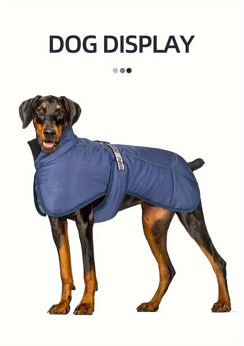 Cozy Fleece-Lined Dog Cloak - Warm Autumn & Winter Pet Apparel for Medium to Large Breeds, Non-Waterproof