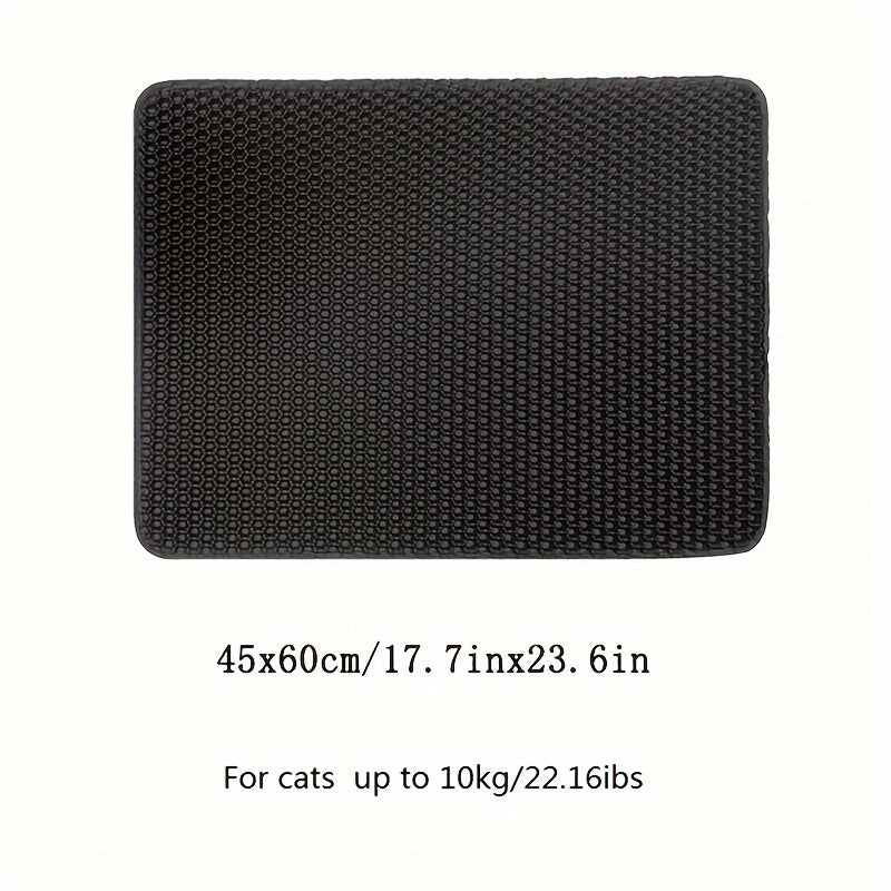 Cat Litter Mat Double-layer Cat Litter Trapping Mat Waterproof And Leak Proof Pet Toilet Mat Diaper Pad Cat Feeding Mat With Non-slip Backing
