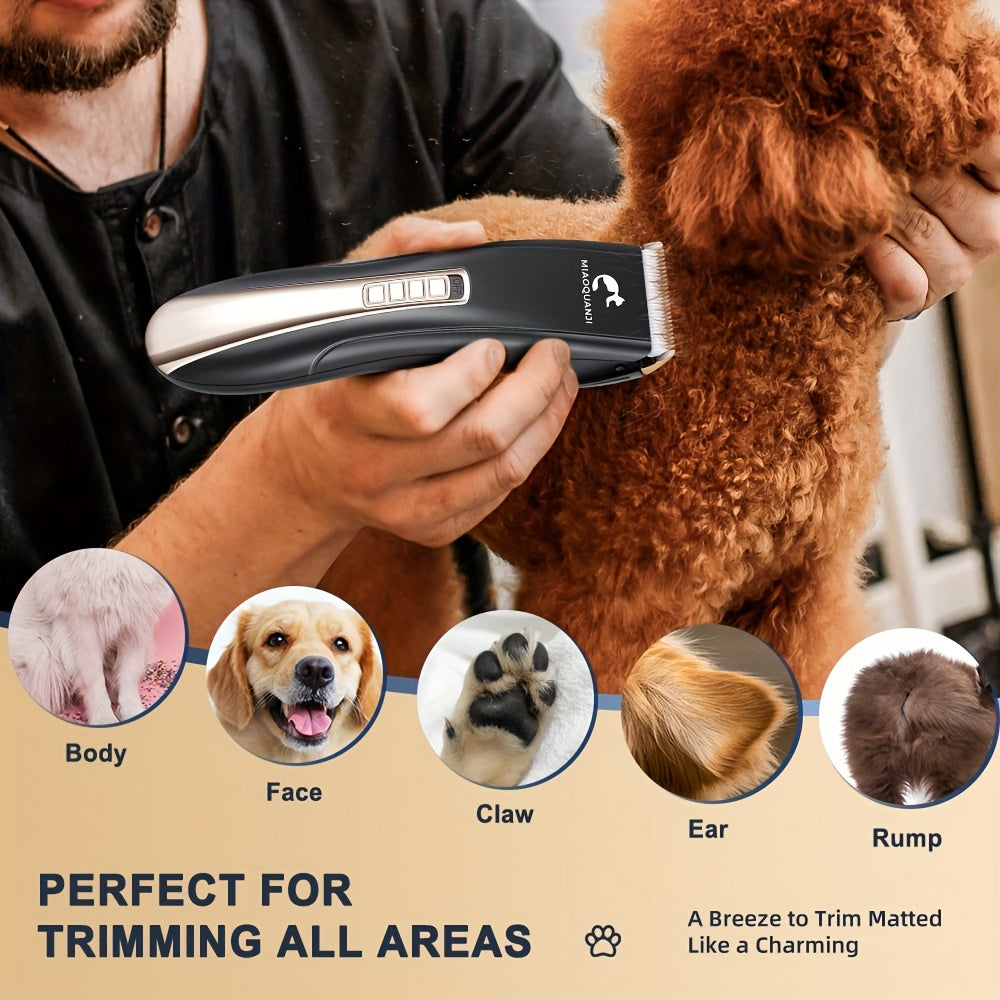 Premium Electric Pet Grooming Clippers - High-Powered & Quiet, Mini USB Charging for Dogs & Cats - Safe, Gentle, Cordless Trimmer - Professional Results at Home