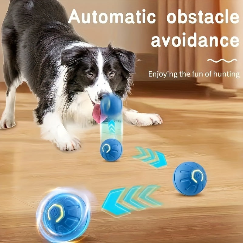Interactive For Smart Dog Chew Ball - Durable, Automatic Rolling & Gravity-Activated PET Toy for Small to Medium Breeds, USB Rechargeable